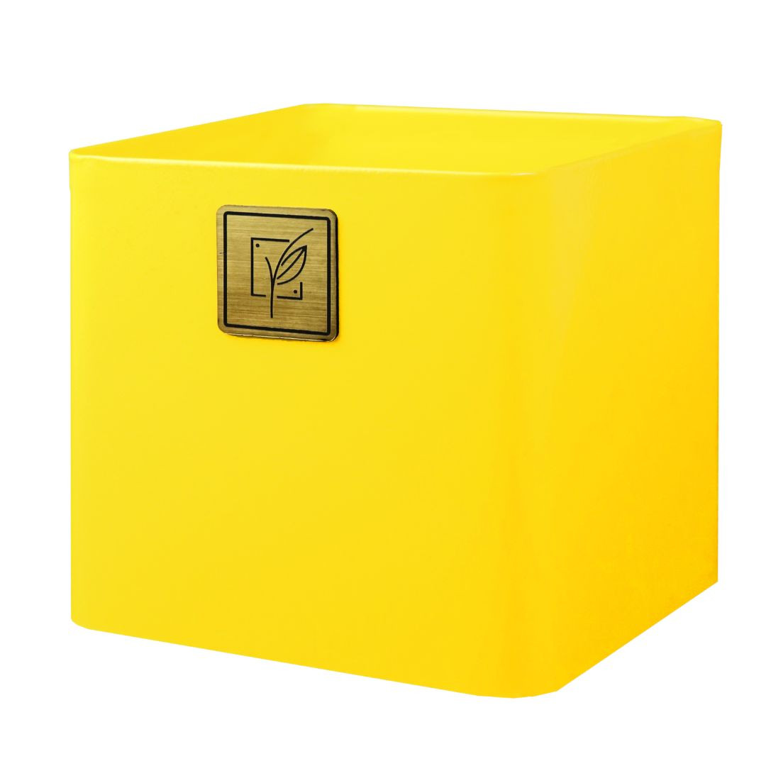 گلدان مدل مکعب فلزی گل آذین کد 115