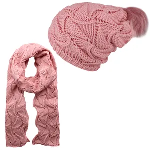 ست کلاه و شال گردن بافتنی مدل LUXE_2022