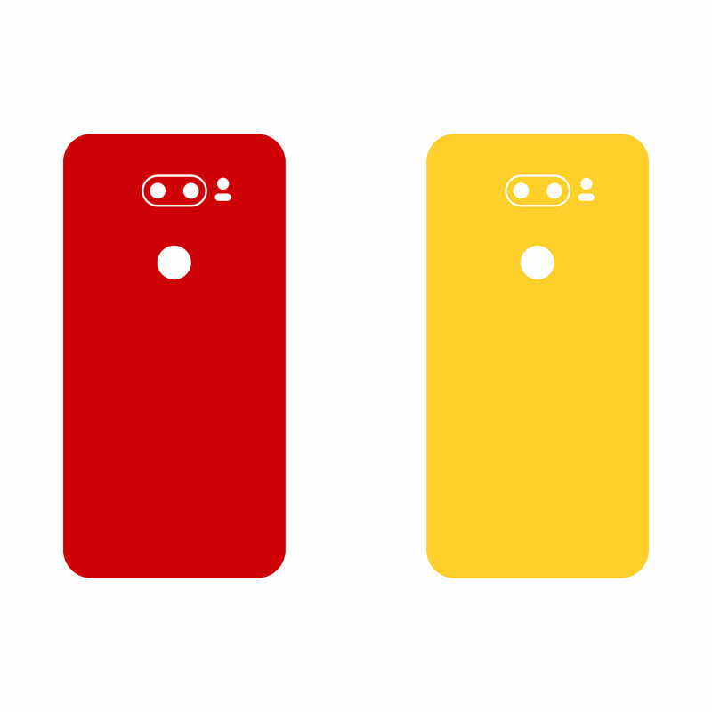 برچسب پوششی مدل X05-Yellow&Pink مناسب برای گوشی موبایل ال جی V30 مجموعه دو عددی