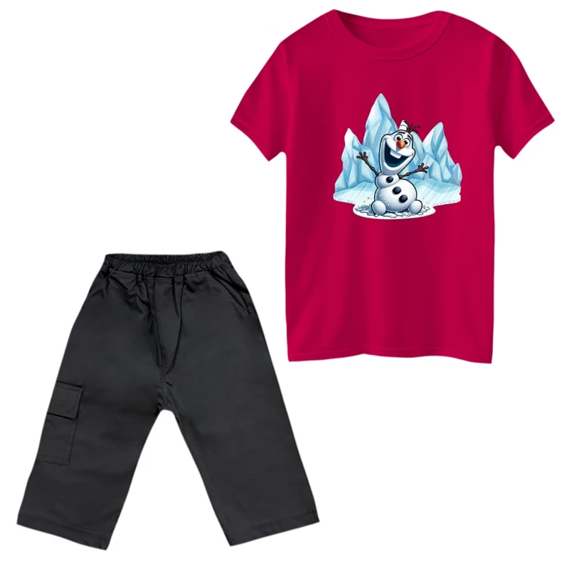 ست تی‌شرت و شلوارک پسرانه کد 01