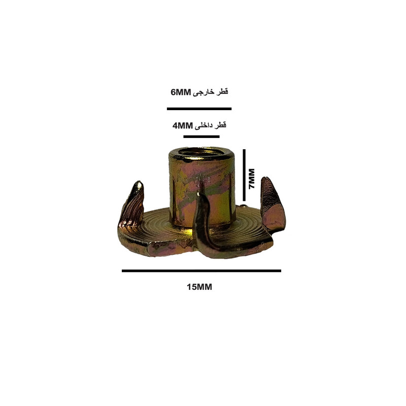 مهره چوب مدل HI5-M4 بسته 20 عددی