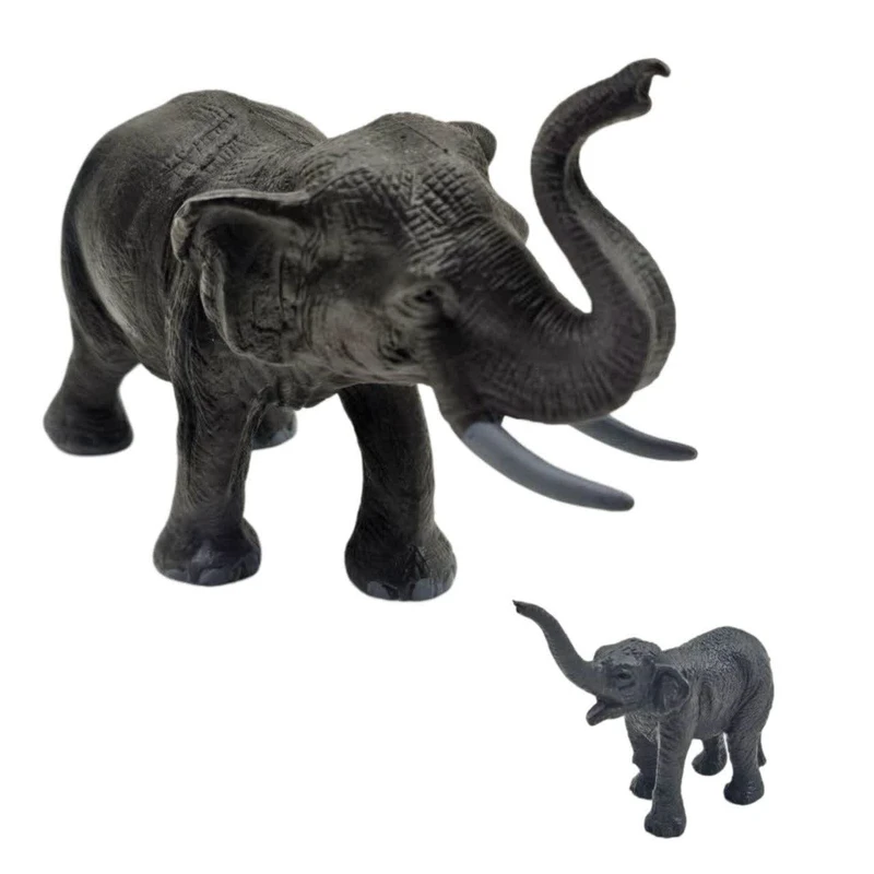 فیگور ناب سل مدل فیل و بچه ارتفاع 10 سانتی متر مجموعه دو عددی