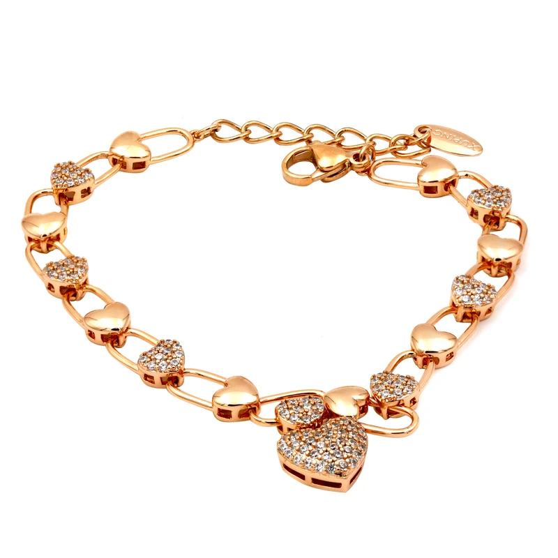 دستبند زنانه ژوپینگ مدل قلبی کد TBR 238