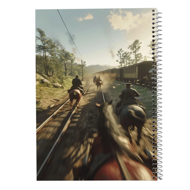 دفتر مشق 100 برگ مدوپد مدل رد دد red dead کد DF13500