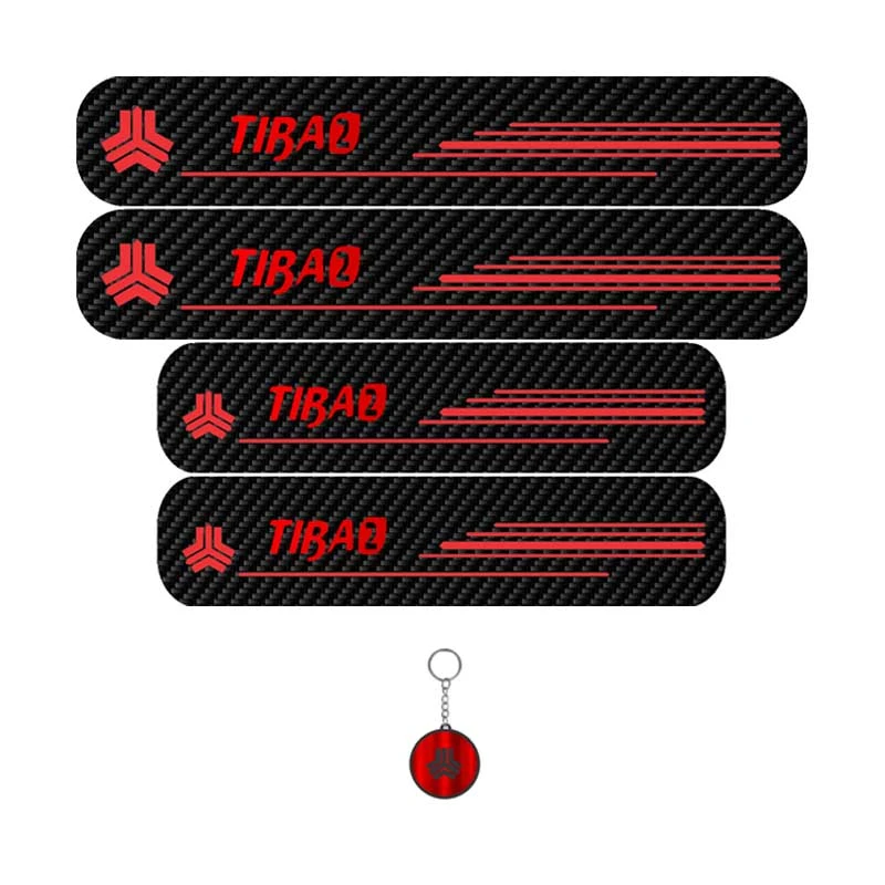 برچسب پارکابی خودرو لندمون کد LC004 MR مناسب برای تیبادو مجموعه 4عددی به همراه جاکلیدی