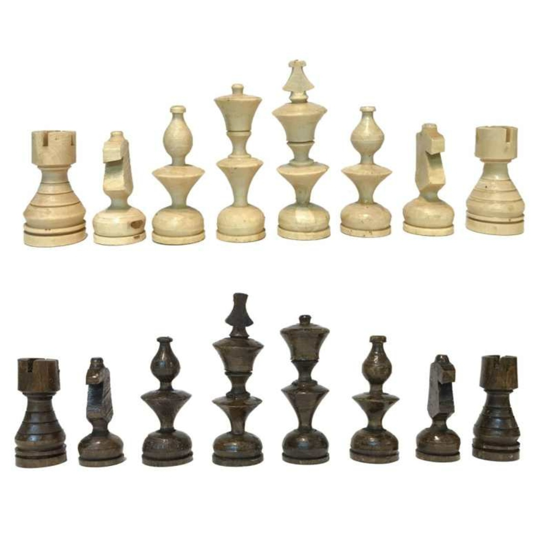 مهره شطرنج مدل چوبین مجموعه ۳۲ عددی
