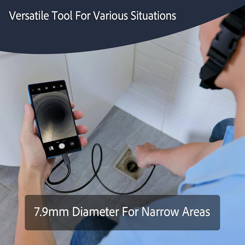 دوربین شلنگی مدل ضدآب چراغدار کد 10M NEW