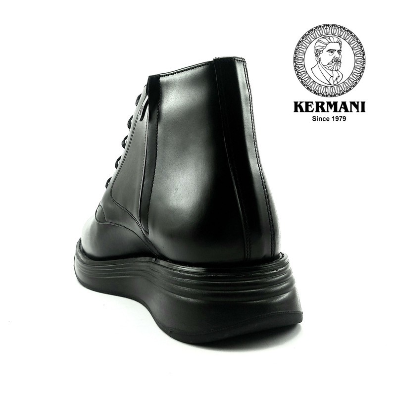 نیم بوت مردانه کرمانی مدل چرم دستدوز طبیعی کد 654 رنگ مشکی