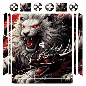 برچسب پلی استیشن ۴ اسلیم مدل Dragon03 مجموعه 14 عددی