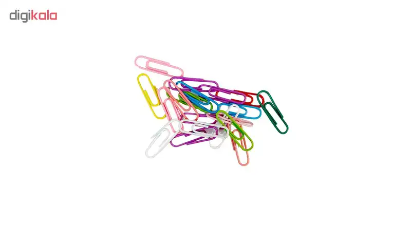 گیره کاغذ ژین وی مدل رنگی کد 28 بسته 55 عددی