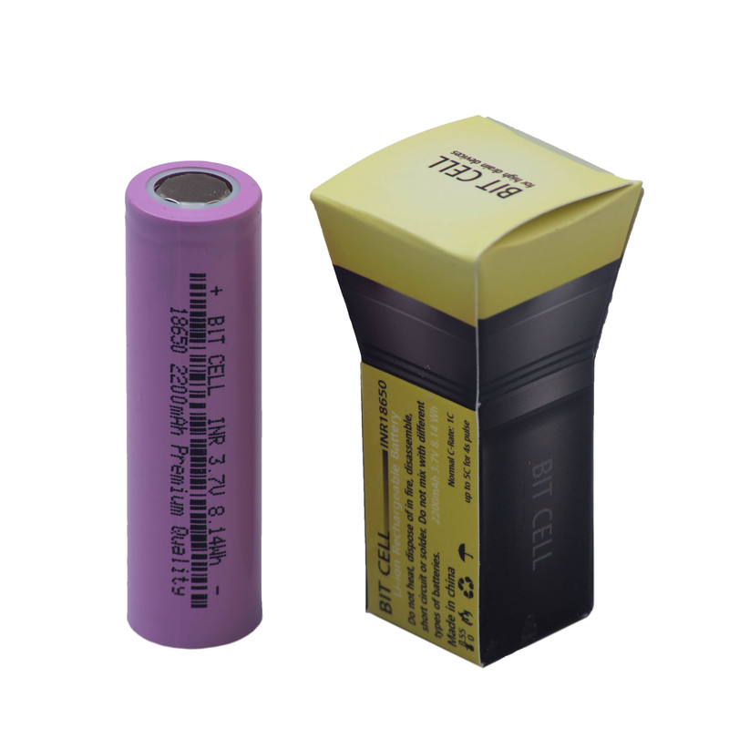 باتری لیتیوم یون بیت سل مدل INR18650 ظرفیت 2200 میلی آمپر ساعت بسته 50 عددی