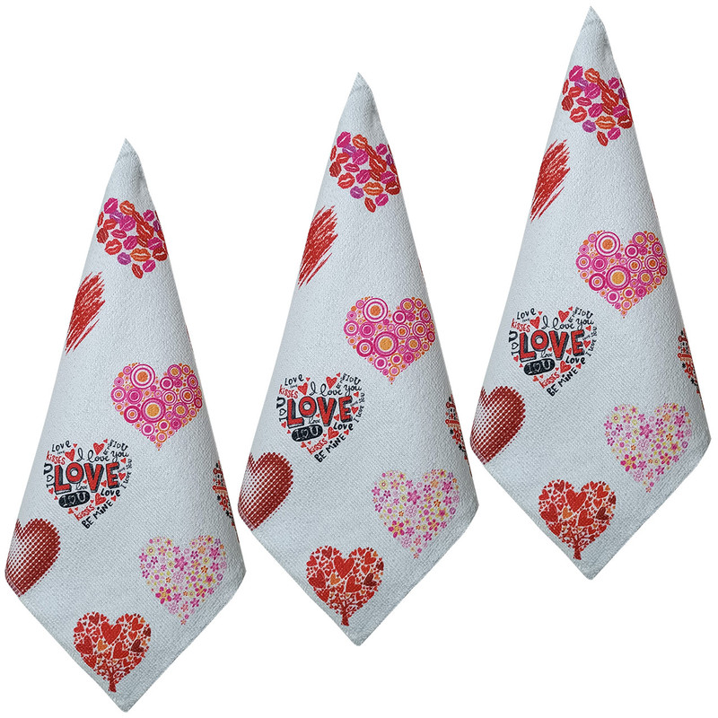 دستمال نظافت آشپزخانه بی تی مدل میکروفایبر طرح قلب کد 30x30W239 بسته 3 عددی دستمال نظافت آشپزخانه بی تی مدل میکروفایبر طرح قلب کد 30x30W239 بسته 3 عددی