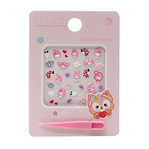 استیکر طراحی ناخن مدل مای ملودی و گل کد 056417