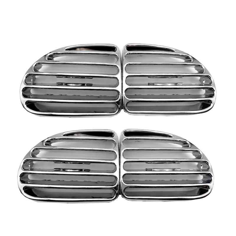 قاب دریچه کولر کالانیکس مدل GHB-206EST-10324 طرح استیل مناسب برای پژو 206 مجموعه 4 عددی 