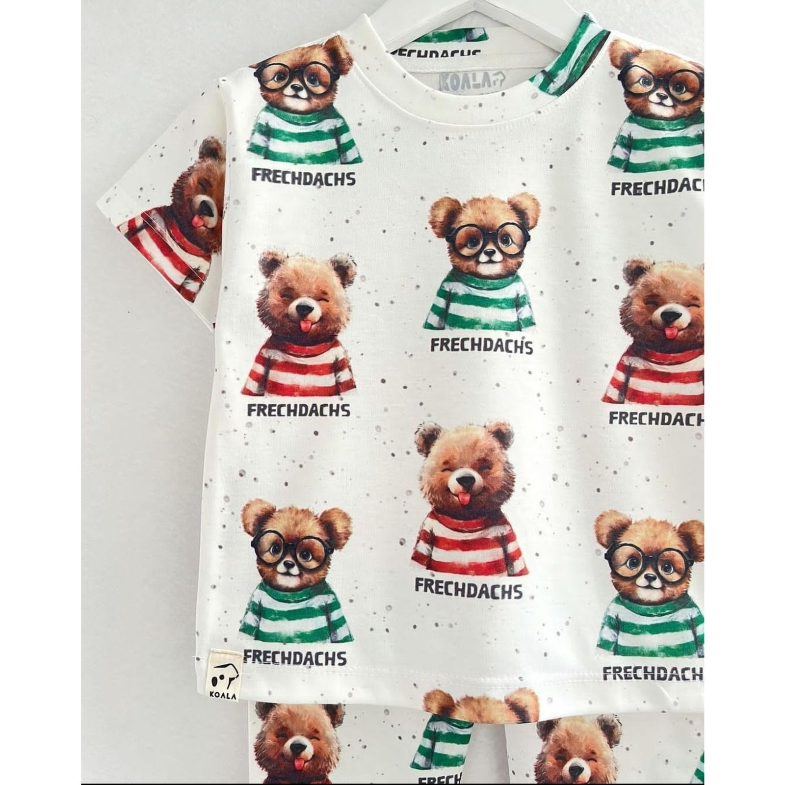 ست تی شرت و شلوار بچگانه مدل خرس عروسکی کد 422 -  - 3