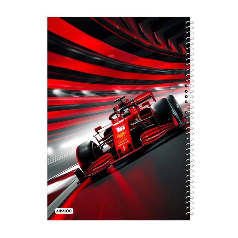 دفتر مشق 50 برگ آلبالو طرح فرمول یک کد 2079