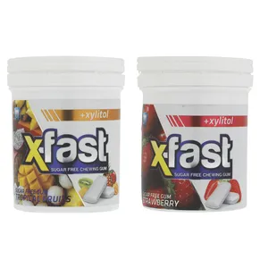 آدامس بدون شکر با طعم استوایی  و توت فرنگی ایکس فست - 100گرم بسته دو عددی