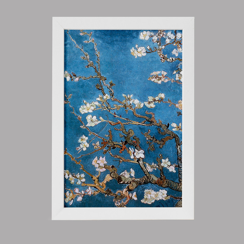 تابلو خندالو مدل دکوراتیو شکوفه های بادام ونگوگ van Gogh کد M17 مجموعه 2 عددی