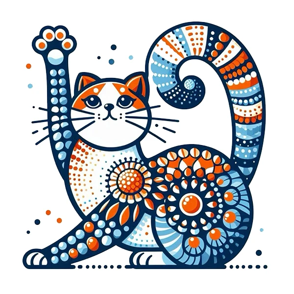 استیکر پارچه و لباس پاد آفرین طرح گربه کد 3360