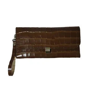 کیف دسته چک چرمی مدل سنگی کد kpg1003