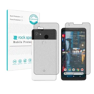  Rockspace HyMTT model Matte screen protector suitable for the Google Pixel 2 XL mobile phone along with the back of the phone