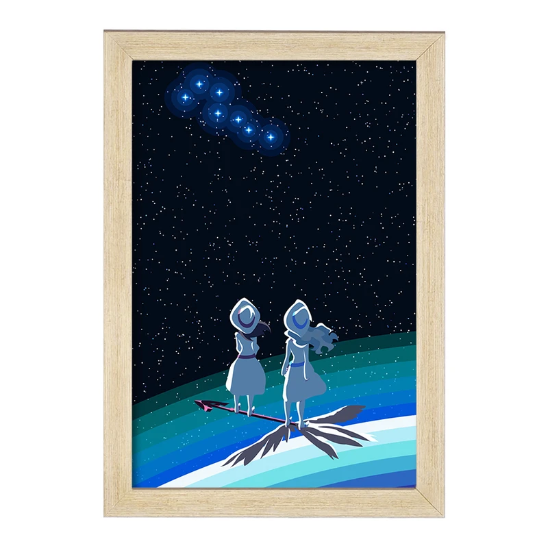 تابلو خندالو مدل دیانا و اکو انیمه جادوگران کوچک Little Witch Academia  کد 22930