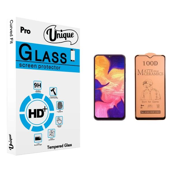 محافظ صفحه نمایش سرامیکی يونيک مدل +Clear مناسب برای گوشی موبایل سامسونگ Galaxy A10