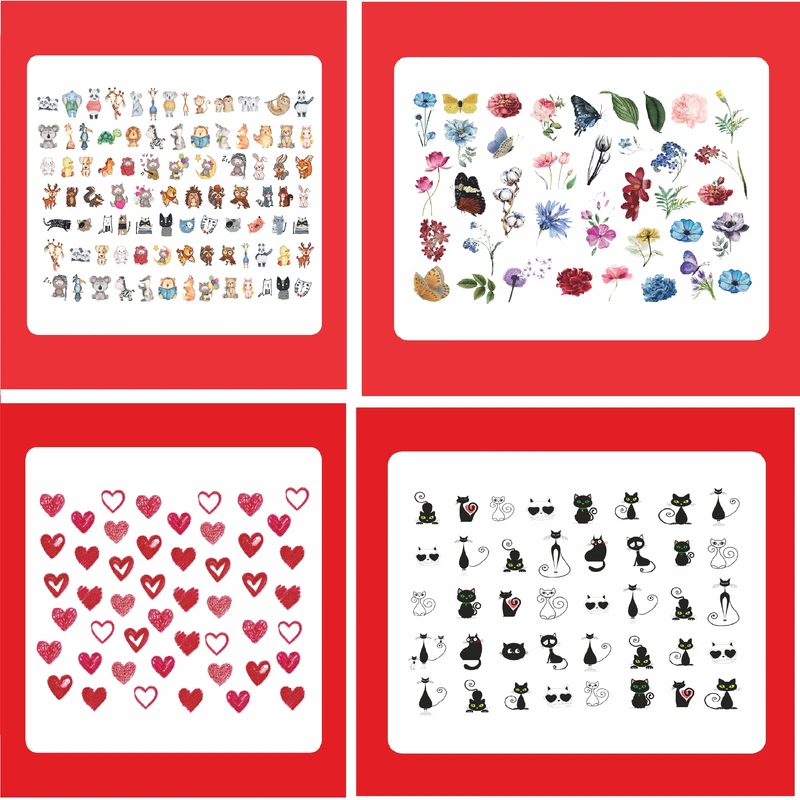 استیکر طراحی ناخن مدل 18 مجموعه 4 عددی