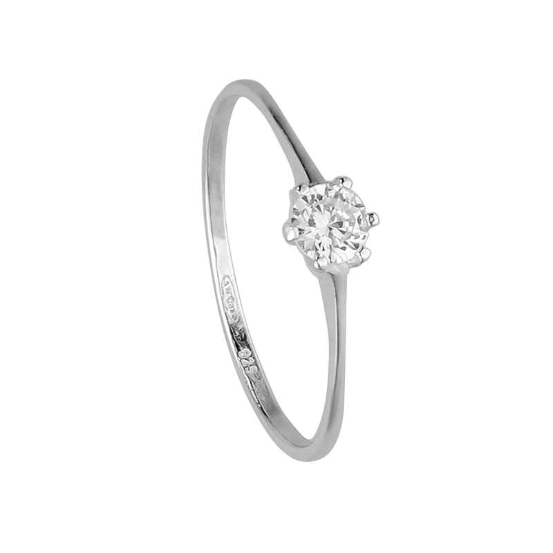 انگشتر نقره زنانه مدل Single stone