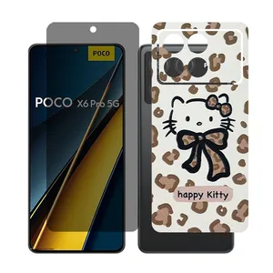 Glass Together model privacy Screen Protector Suitable for Xiaomi Poco X6 Pro Mobile Phone with Back cover sticker