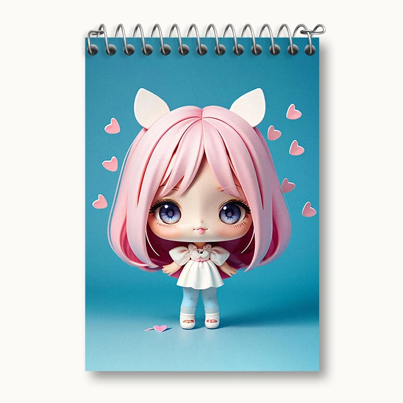 دفتر یادداشت 50 برگ خندالو مدل دخترانه (Girlish) کد 36864