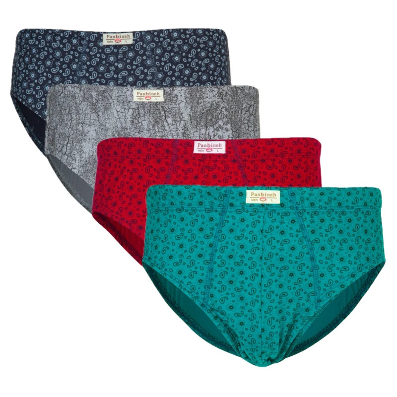 شورت اسلیپ مردانه پنبینه مدل نخ پنبه بسته 4 عددی