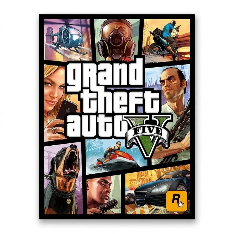 استیکر لپ تاپ کالامیکس طرح بازی جی تی ای مدل gta v