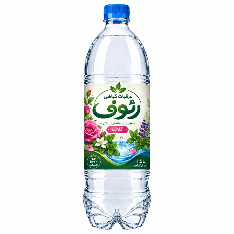 گلاب عرقیات گیاهی رئوف - 1500 میلی لیتر