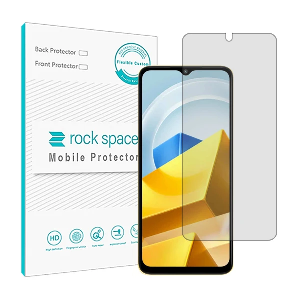 محافظ صفحه نمایش شفاف راک اسپیس مدل HyGEL مناسب برای گوشی موبایل شیائومی Poco M5