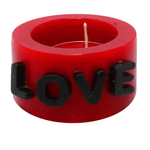 شمع مدل فانوسی عاشقانه طرح لاو کد 2 