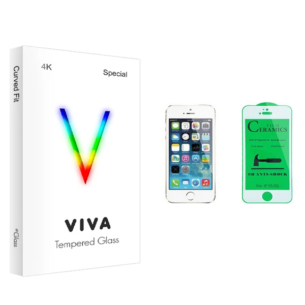 محافظ صفحه نمایش سرامیکی ویوا مدل 4K مناسب برای گوشی موبایل اپل iPhone 5s