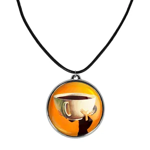 گردنبند خندالو مدل قهوه Coffee کد 2200622009