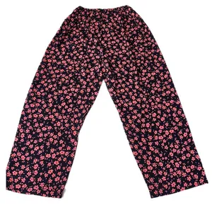 شلوار راحتی زنانه مدل نخی گل گلی