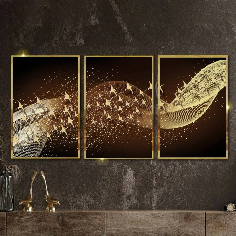 تابلو آتریسا طرح مدرن مدل AT00468 مجموعه 3 عددی