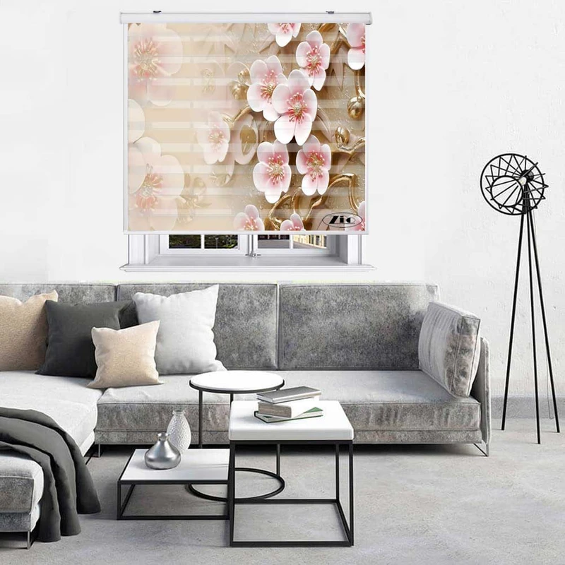 پرده زبرا زیو کد 3D1535 سایز 150X150 سانتی متر