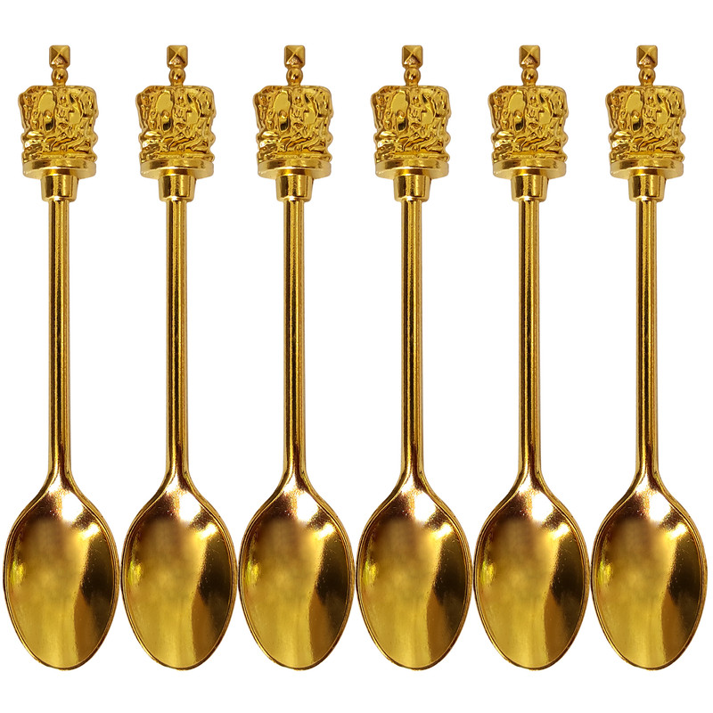 قاشق چای خوری مدل تاج کد T101 بسته 6 عددی