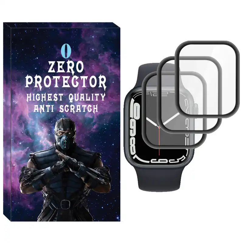 محافظ صفحه نمایش نانو زیرو مدل NZO مناسب برای ساعت هوشمند اپل Watch Series 7 45mm بسته سه عددی