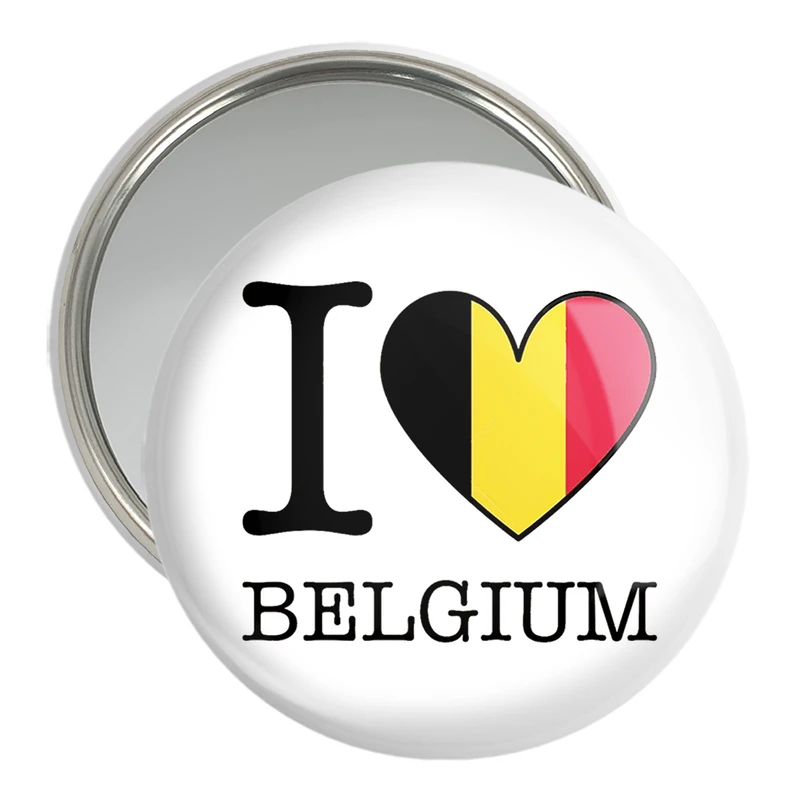 آینه جیبی خندالو مدل پرچم بلژیک  کد 20701