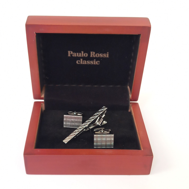 ست دکمه سردست و گیره کراوات مردانه مدل 751