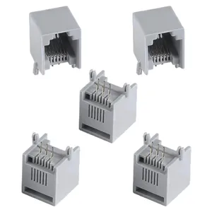 کانکتور مادگی تلفن مدل 6P6C-RJ12-Right.Angle بسته 5 عددی