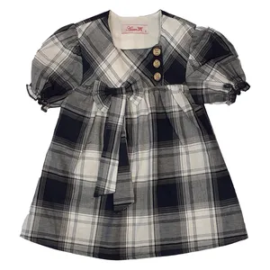 پیراهن دخترانه مدل سه دکمه