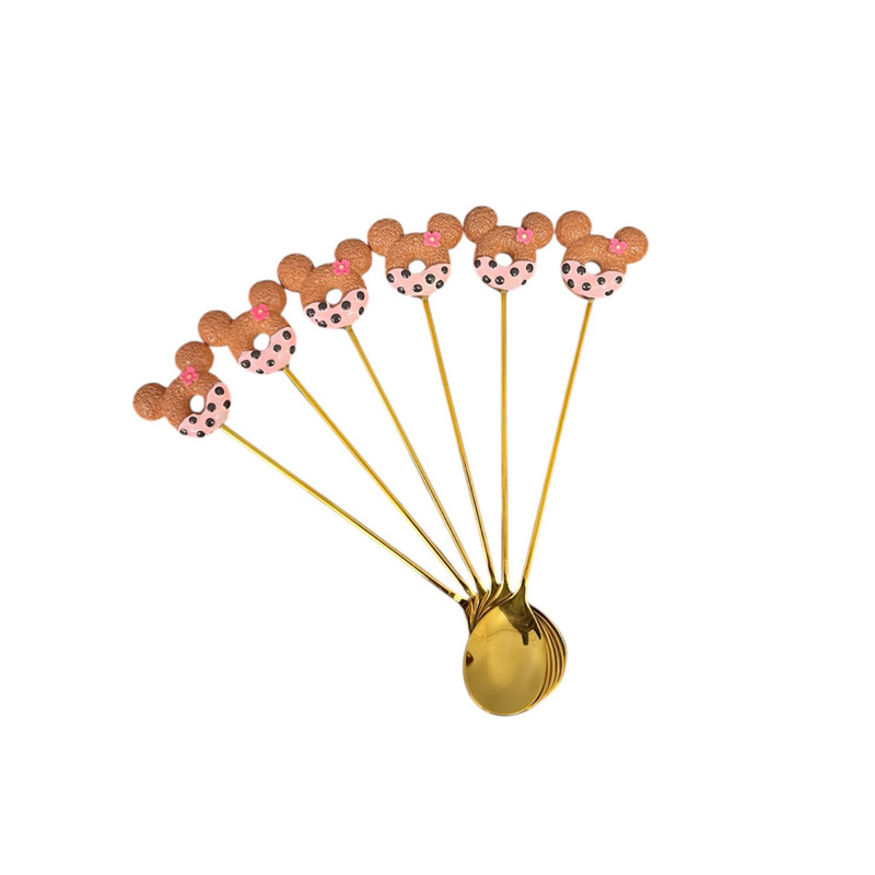 قاشق شربت خوری مدل میکی موس بسته 6 عددی