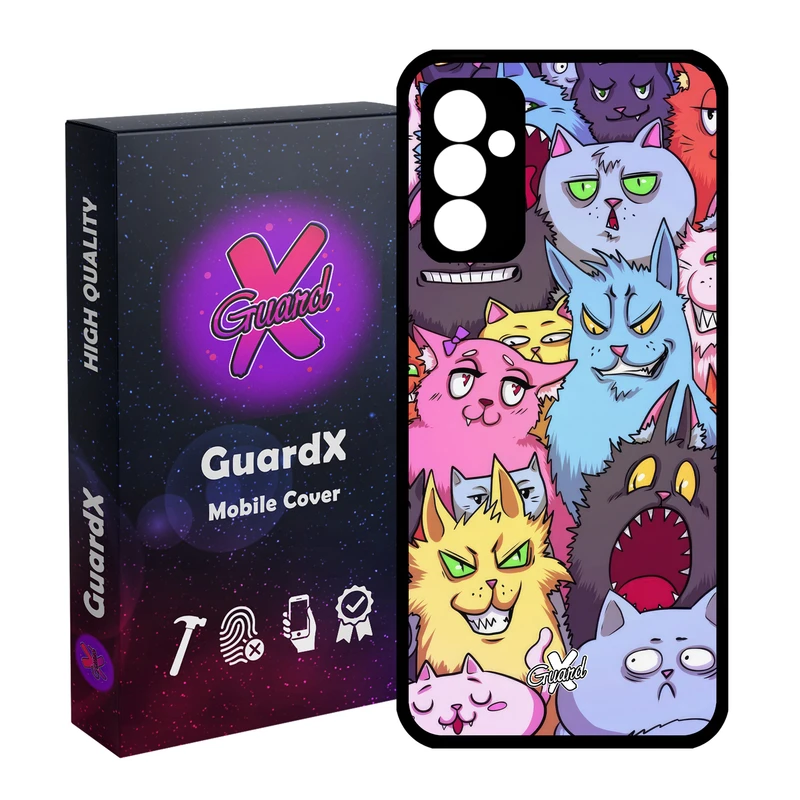 کاور گارد ایکس طرح گربه مدل Glass10578 مناسب برای گوشی موبایل سامسونگ Galaxy A55 / A55 5G