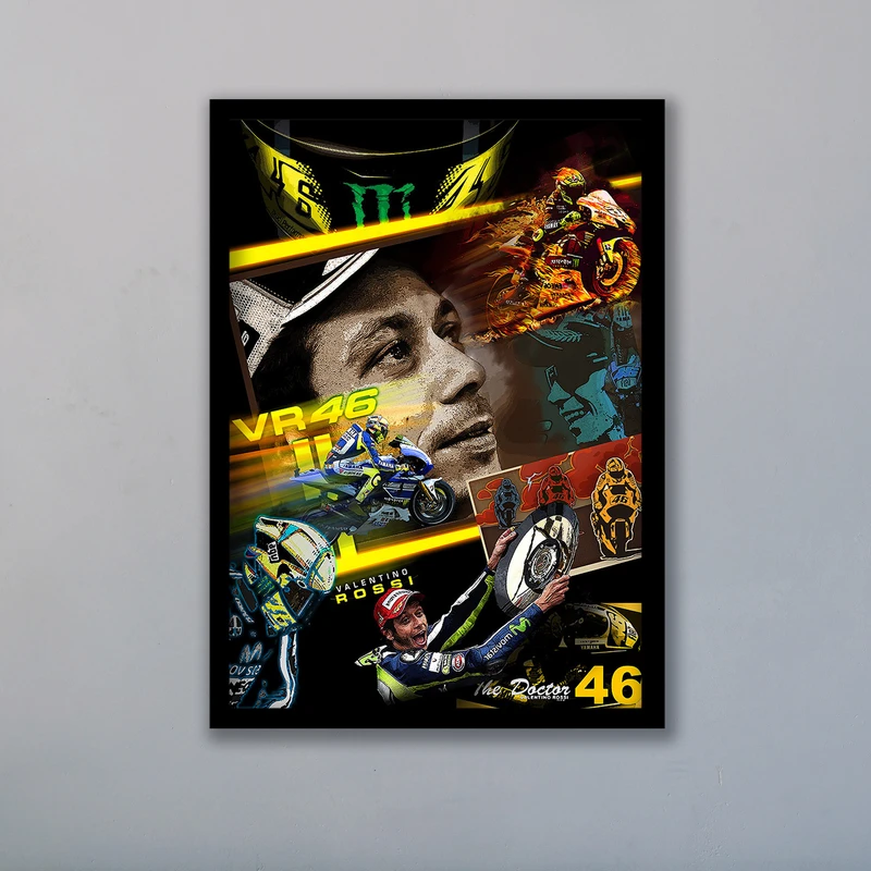 تابلو مدل موتوجی پی والنتینو روسی Motogp کد LAG1032